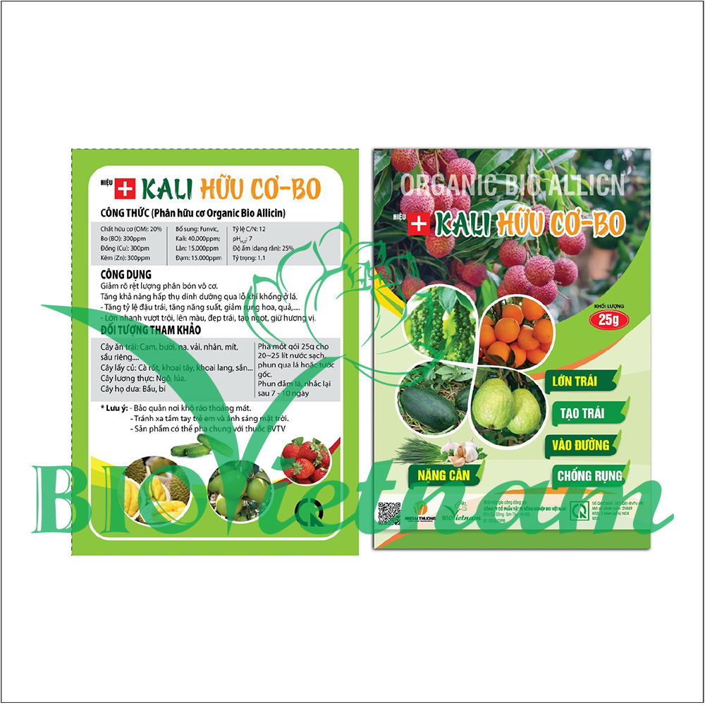 Kali Hữu Cơ Bo – Organic Bio Allicin Phân Bón Sinh Học