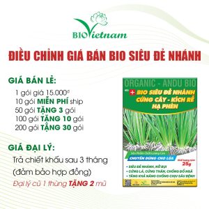 Thông Báo Điều Chỉnh Giá Bio Siêu Đẻ Nhánh