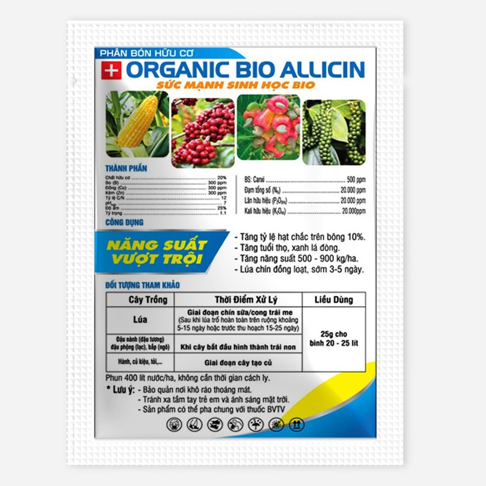 Organic Bio Allicin Phân Bón Hữu Cơ Cho Cây Lúa