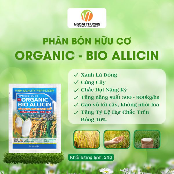 Organic Bio Allicin Phân Bón Hữu Cơ Cho Cây Lúa