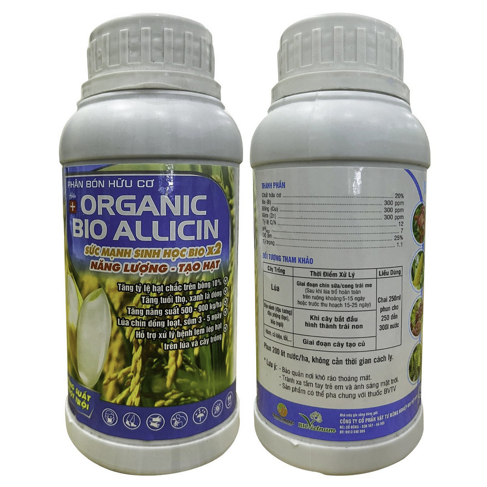 Organic Bio Allicin Dạng Nước – Siêu Vào Gạo Cho Lúa