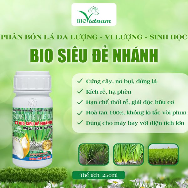 Bio Siêu Đẻ Nhánh Dạng Chai – Công Thức Sinh Học Cao Cấp